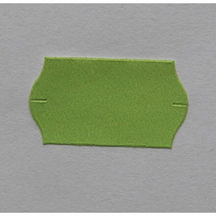 Self adhesive labels 22x12 mm, wavy, green