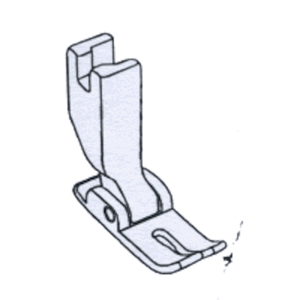 Hinged foot for needle feeding P27