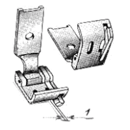 Brassiere foot w.comp. guide P112B 1/4" (6,4 mm)