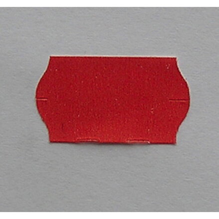 Self adhesive labels 26x12 mm, wavy, red