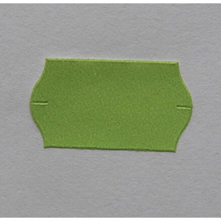 Self adhesive labels 22x12 mm, wavy, green