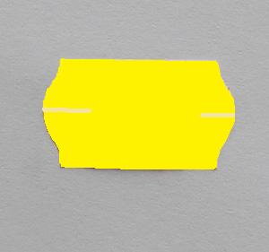 Self adhesive labels 26x16 mm, wavy, yellow
