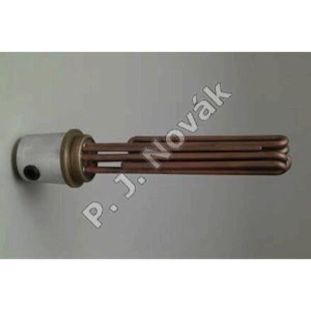 HEATING ELEMENT ON THREADED CAP 2", W. 6000, W/PROBE HOLDER, L=600mm