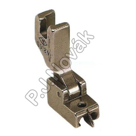 Invisible hinged zipper foot with nose S518-NE