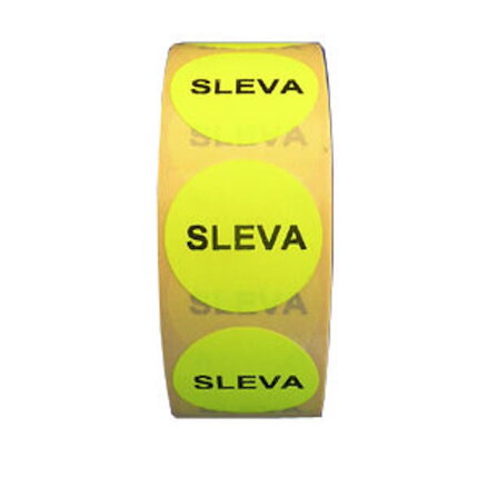 Self adhesive labels SLEVA (DISCOUNT) - role 1000 pcs