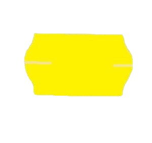 Samolepicí oblá etiketa 26x12 mm, žlutá