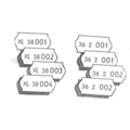 Wellenrandetiketten 22x12 mm, weiss - stärke Klebekraft