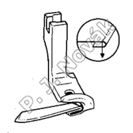 Single folding hemmer foot left downturn H5019 (490355) 3/16" (4,8 mm)