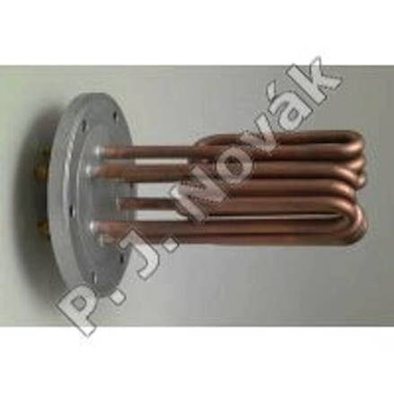 HEATING ELEMENT WITH FLANGE 150mm, 6 HOLES, W. 5000 CAMPTEL, L=250mm